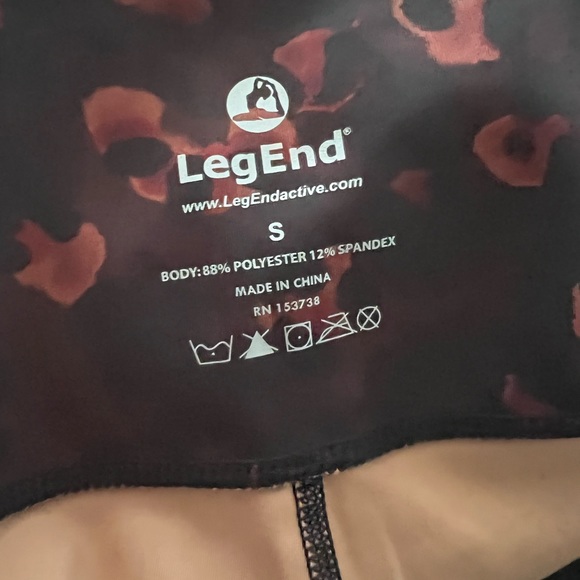 NWT•High Waist LegEnd 7/8 Leggings Pockets Watercolor Leopard Print Compression - Picture 6 of 7